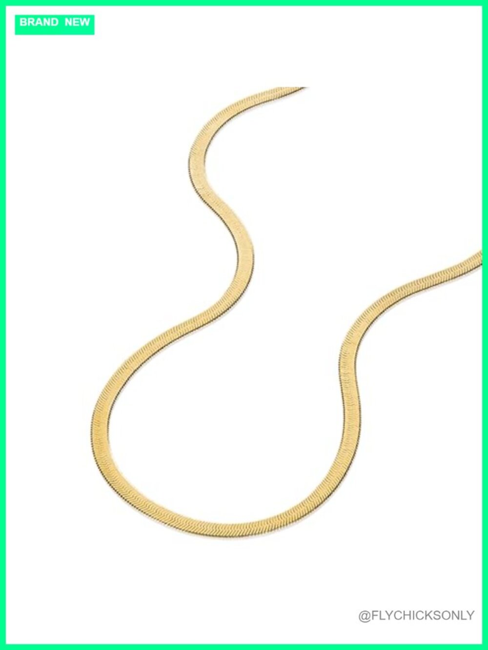Snake Chain Necklace Waterproof Hypoallergenic PVD Coated 16"